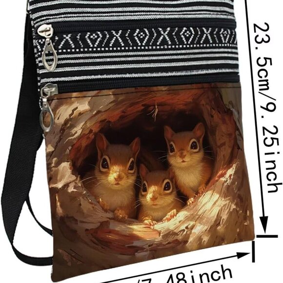 Crossbody Bag Ethnic Pattern Small Phone Wallet Adjustable Strap - Picture 5 of 7